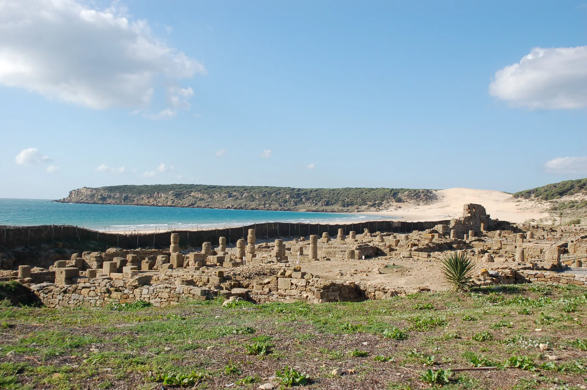 The Roman ruins of Baelo Claudia on Bolonia Beach, Cádiz, Spain